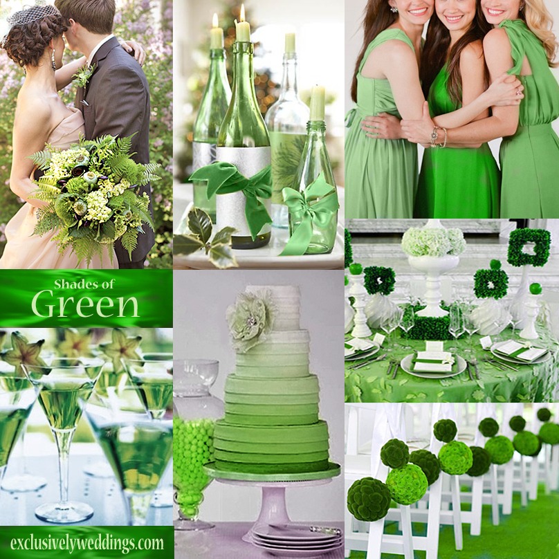 Theme cưới màu xanh lá cây 